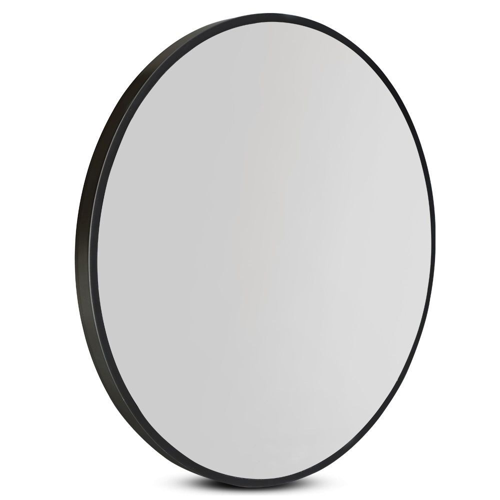 Embellir 36-Inch Round Wall Mirror - Black Framed Bathroom Vanity Mirror for Makeup & Home Decor - Perfect for Bedroom, Living Room, and Bathroom