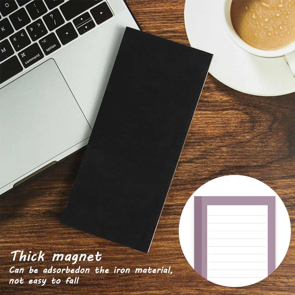 4 Pack Magnetic Notepads for Refrigerator - Strong Full Magnet Back Memo Pads, 50 Sheets per Pad for To-Do Lists & Shopping Lists (Simple Style) - Perfect for Kitchen, Office & Home Organization