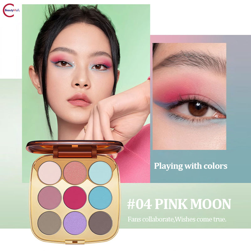 OUT OF OFFICE Nine Color Wish Eyeshadow Palette - Long Lasting Pigmented Makeup for Day & Night Looks | Perfect for Parties, Date Nights & Professional Makeup
