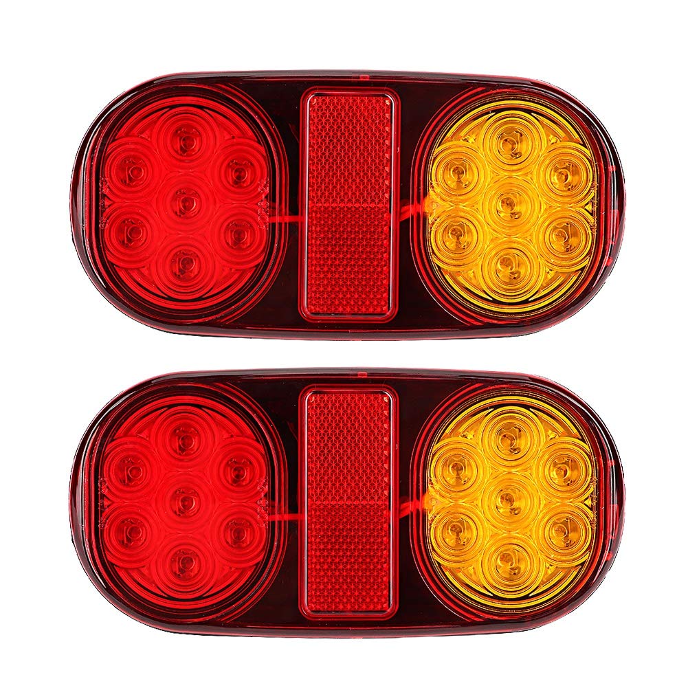 12V Universal Bright LED Taillight & License Plate Light for Trailer, Bus, RV - Waterproof Brake Tail Lamp with Durable LED Technology (Perfect for Night Driving & Vehicle Safety)