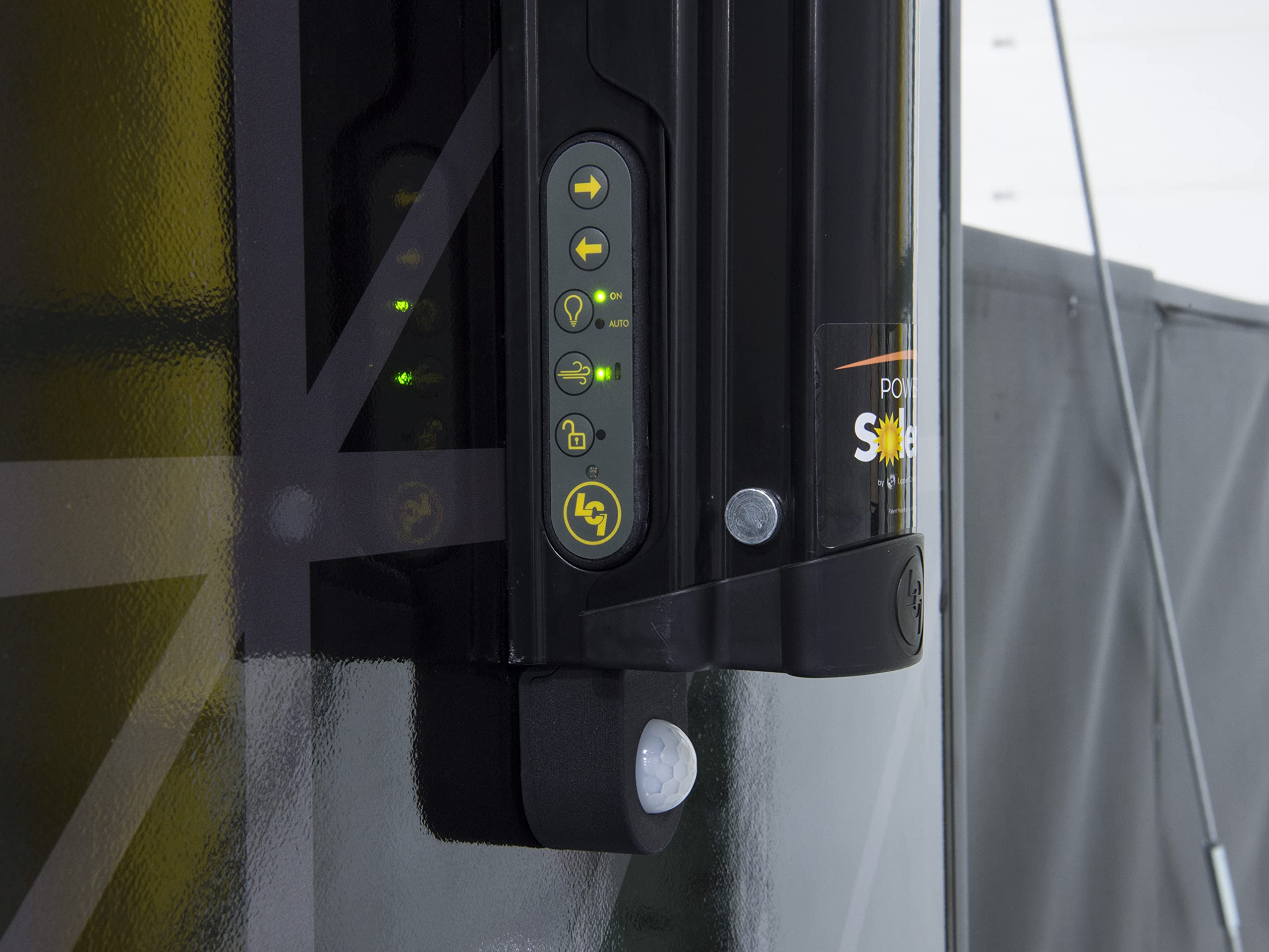 Solera Smart Arm Infrared Security Sensor Kit - 12V Awning Light Automation for 5th Wheel RVs, Travel Trailers & Motorhomes | Motion & Heat Activated | Black (715124) | Perfect for Nighttime Safety & Convenient Campsite Lighting