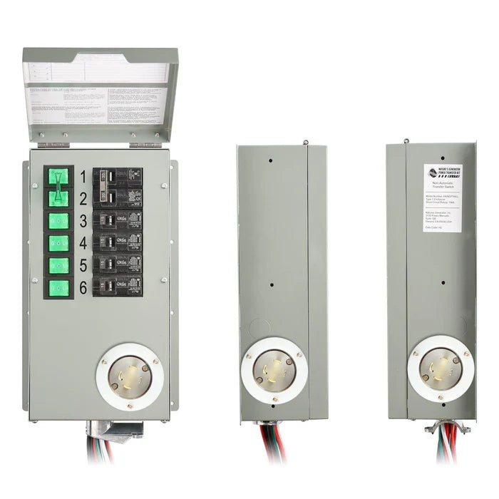Natures Generator Powerhouse Power Transfer Switch Kit - Reliable Backup Power Solution for Home & Outdoor Use