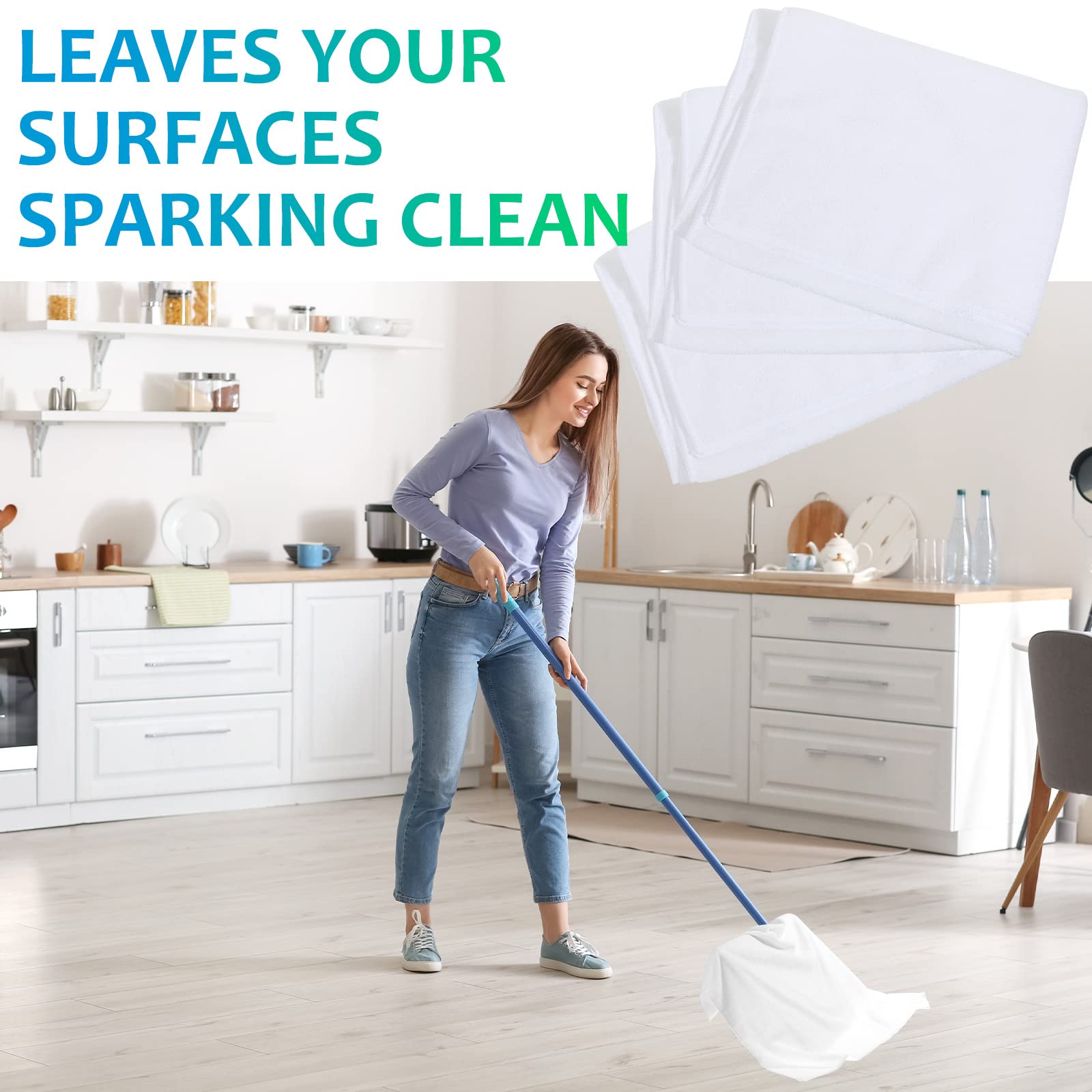 Newwiee 3 Pack Extra Large Microfiber Cleaning Cloths - 30