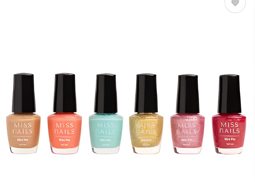Miss Nails Mini Pro Collection Pack Of 6 - Professional Nail Art Kit for Salon & Home Use | Perfect for Gel Polish, Acrylic Nails & DIY Manicures