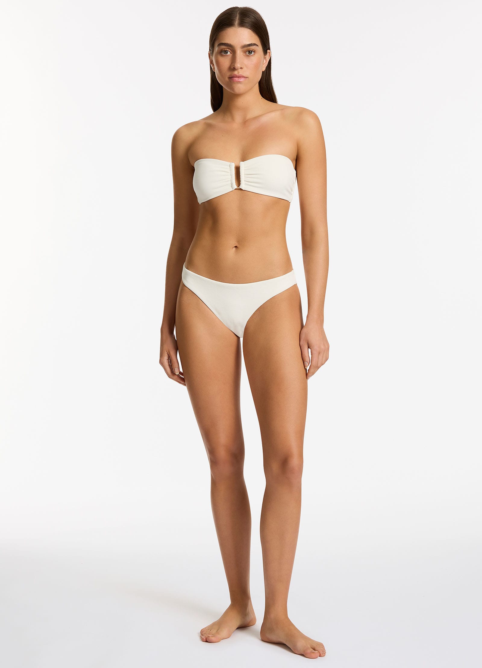 Isla Rib U Trim Bandeau Bikini Top - Cream | Sexy Swimwear for Women | Perfect for Beach, Pool & Summer Vacations