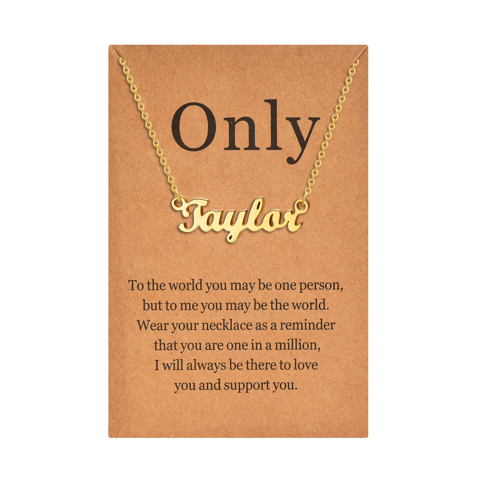 Personalized Lcherry Name Necklace for Women - Gold Plated Custom Nameplate Necklace - Unique Gift for Girls, Wife, Mom - Perfect for Birthdays, Anniversaries & Valentine's Day