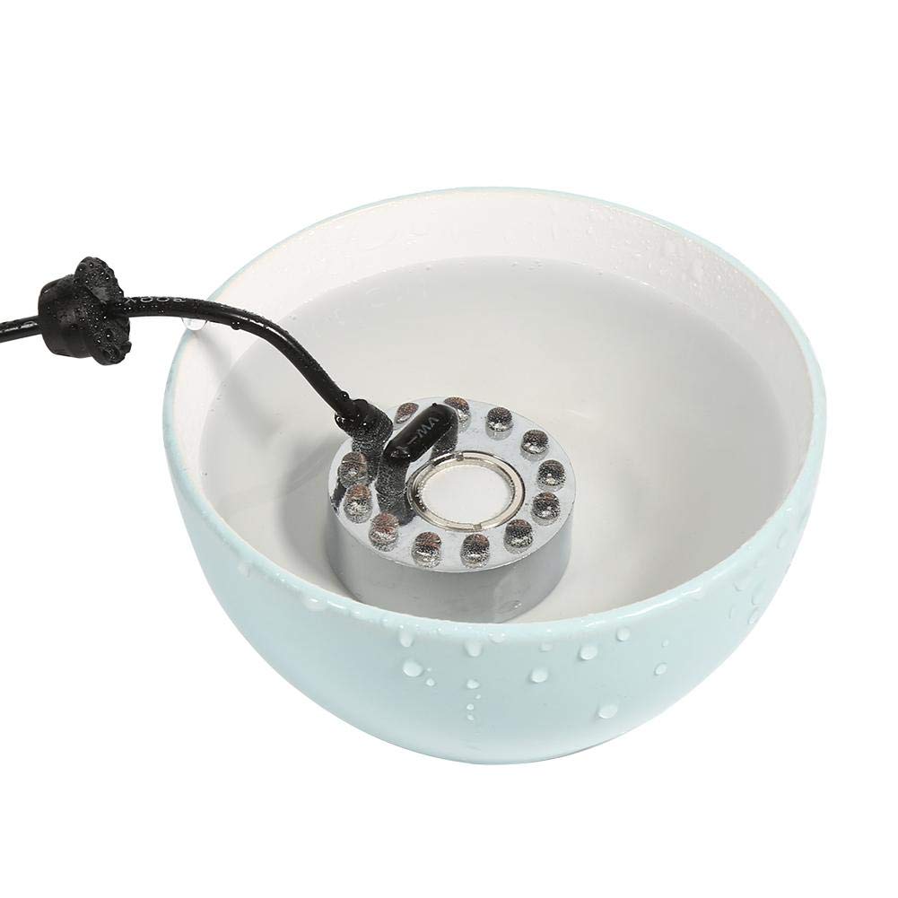 12 LED Mist Maker & Fog Machine Atomizer - Water Pond Fountain Fogger, Mini Air Humidifier for Indoor Fountains, Rock Gardens & Fish Tanks (Includes US Plug Adapter) | Perfect for Home Decor, Aquariums & Relaxation Spaces