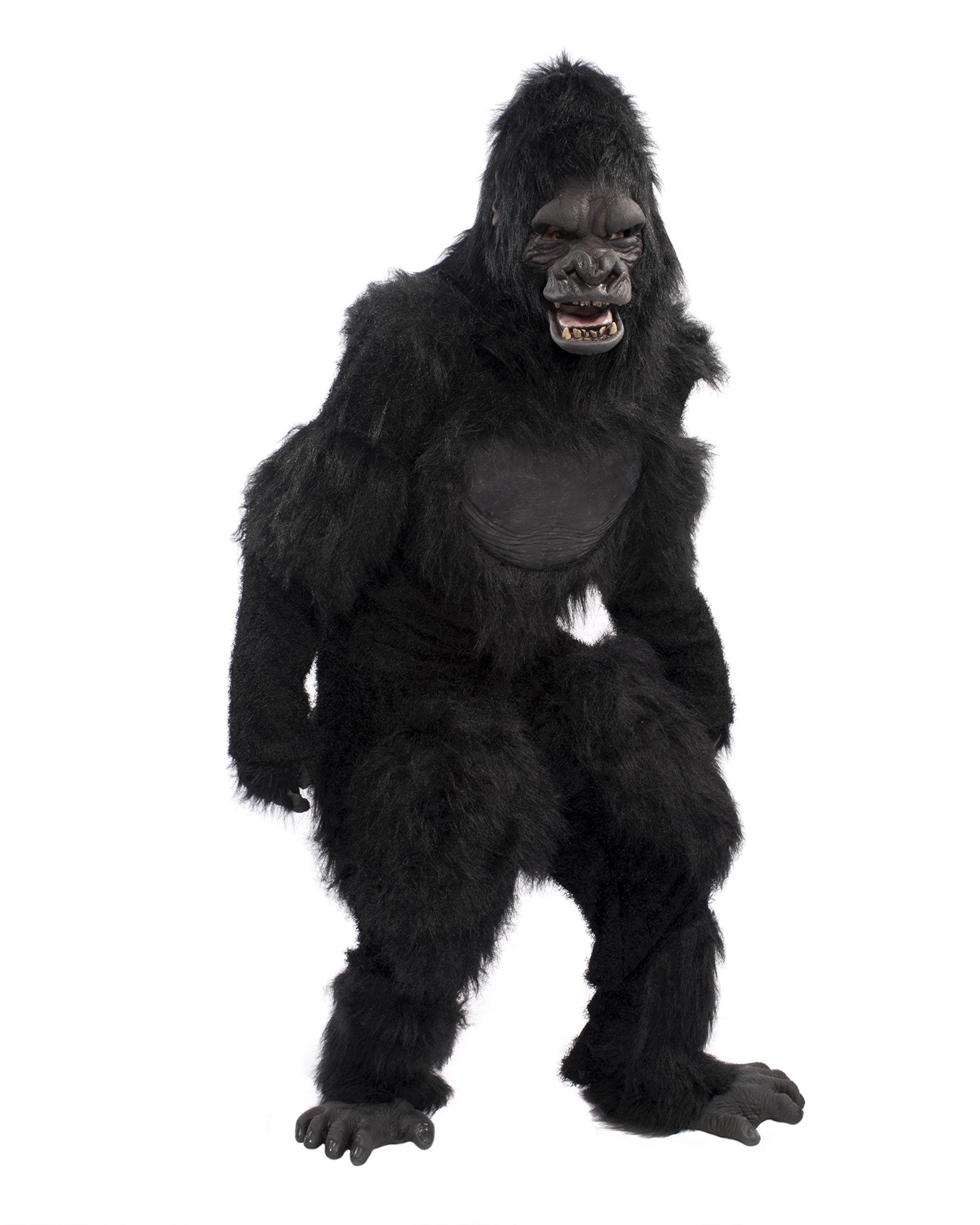 Zagone Studios Tree Hugger Gorilla Costume Set - Full Body Halloween Costume with Mask, Shirt, Pants, Gloves & Feet Covers (Black) | Perfect for Halloween Parties, Cosplay Events & Jungle Themed Performances