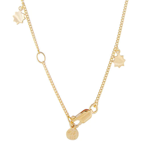 FAIRLEY Gold Sunshine Charm Necklace - Elegant 14K Gold Pendant for Women, Perfect for Everyday Wear & Gift Giving - Birthday, Anniversary, Valentine's Day Jewelry