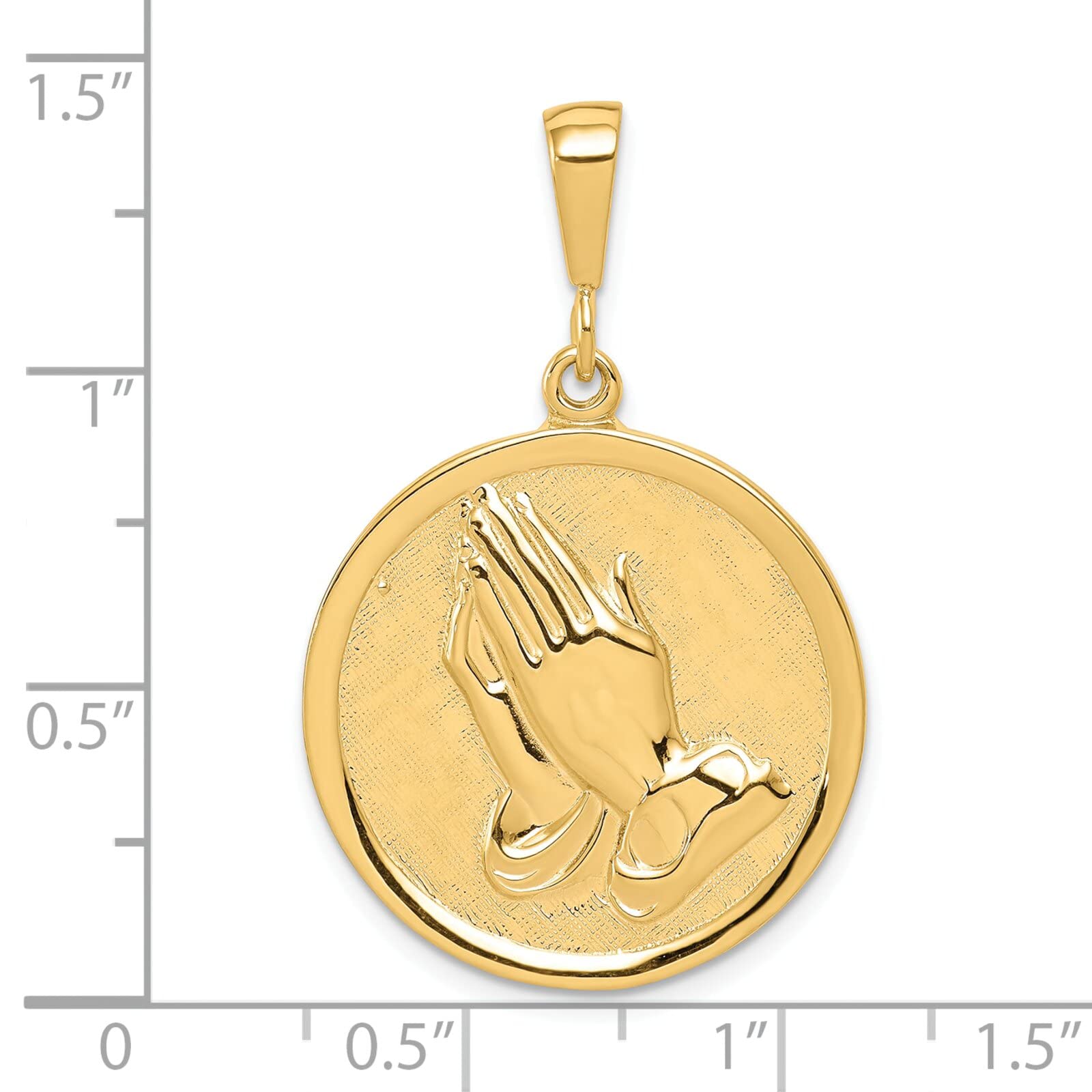 10K Gold Praying Hands Serenity Prayer Charm Pendant for Necklace - Religious Jewelry Gift for Women & Men - Perfect for Daily Wear, Church, Prayer & Meditation