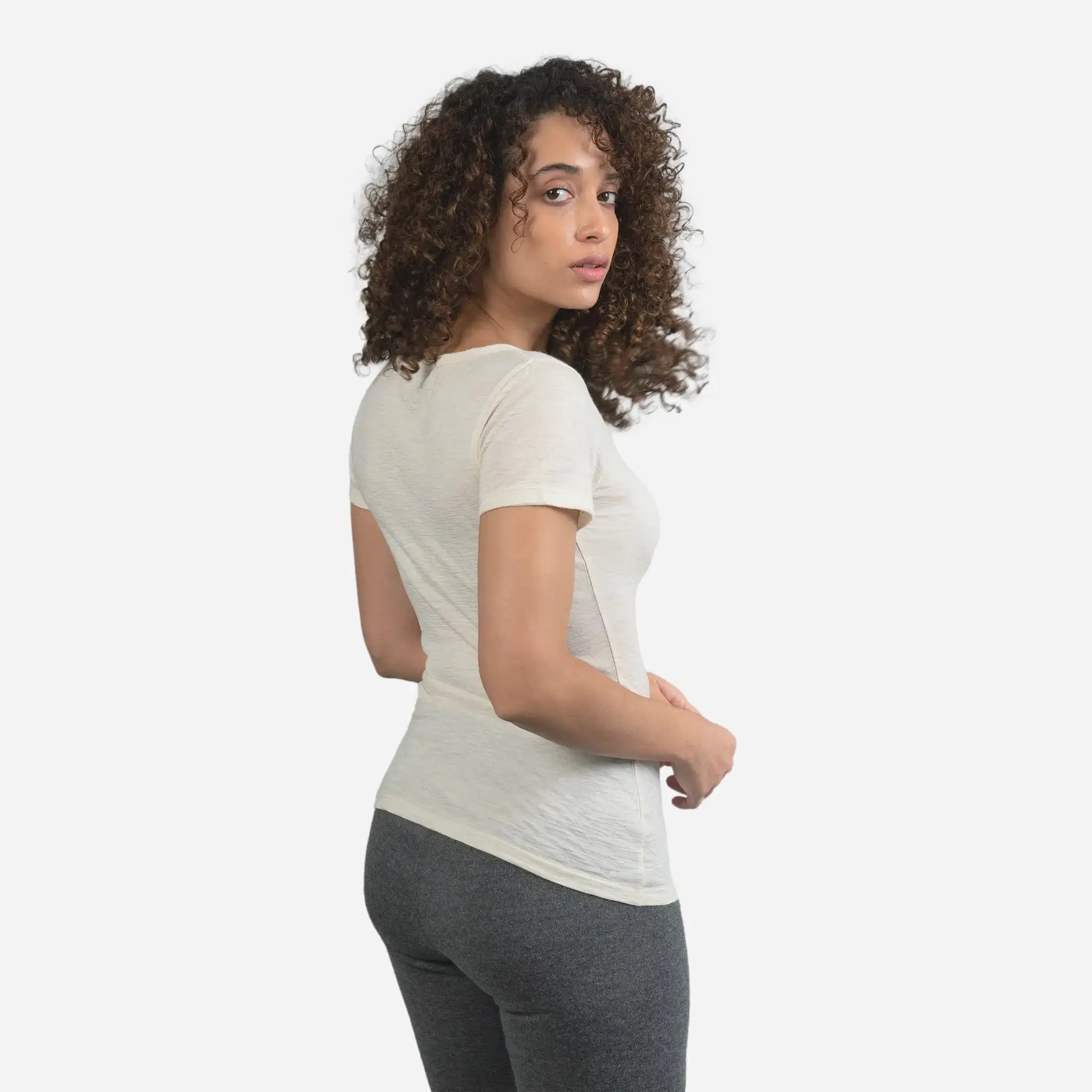 Ultralight 160 Women's Alpaca Wool V-Neck T-Shirt - Soft & Breathable for Travel, Hiking & Everyday Wear