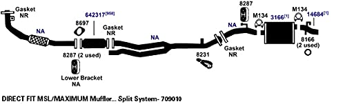 AP Exhaust Muffler 709010 - For Car & Truck Performance