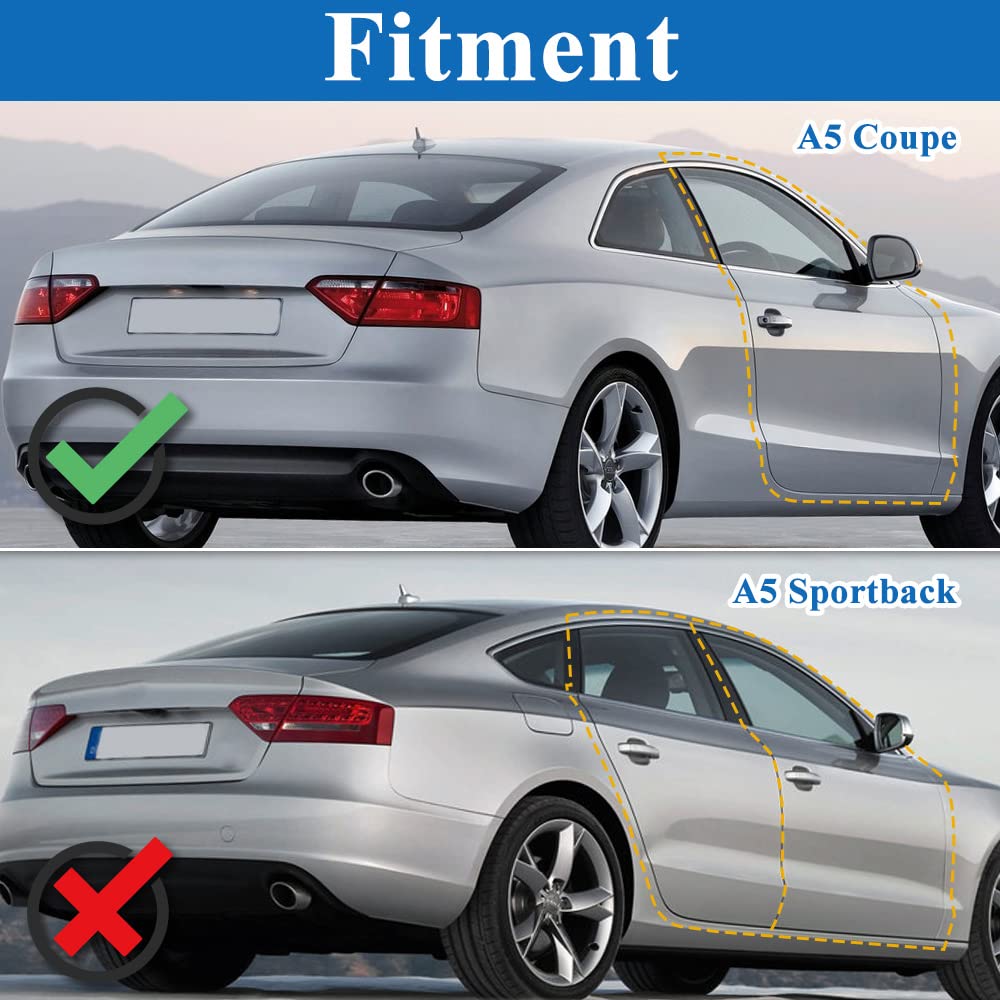 Carbon Fiber Trunk Spoiler for Audi A5 Coupe 2007-2016 (8T3) - Hydro-Dipped Aero Wing | Enhances Style & Performance for Street Racing & Car Shows