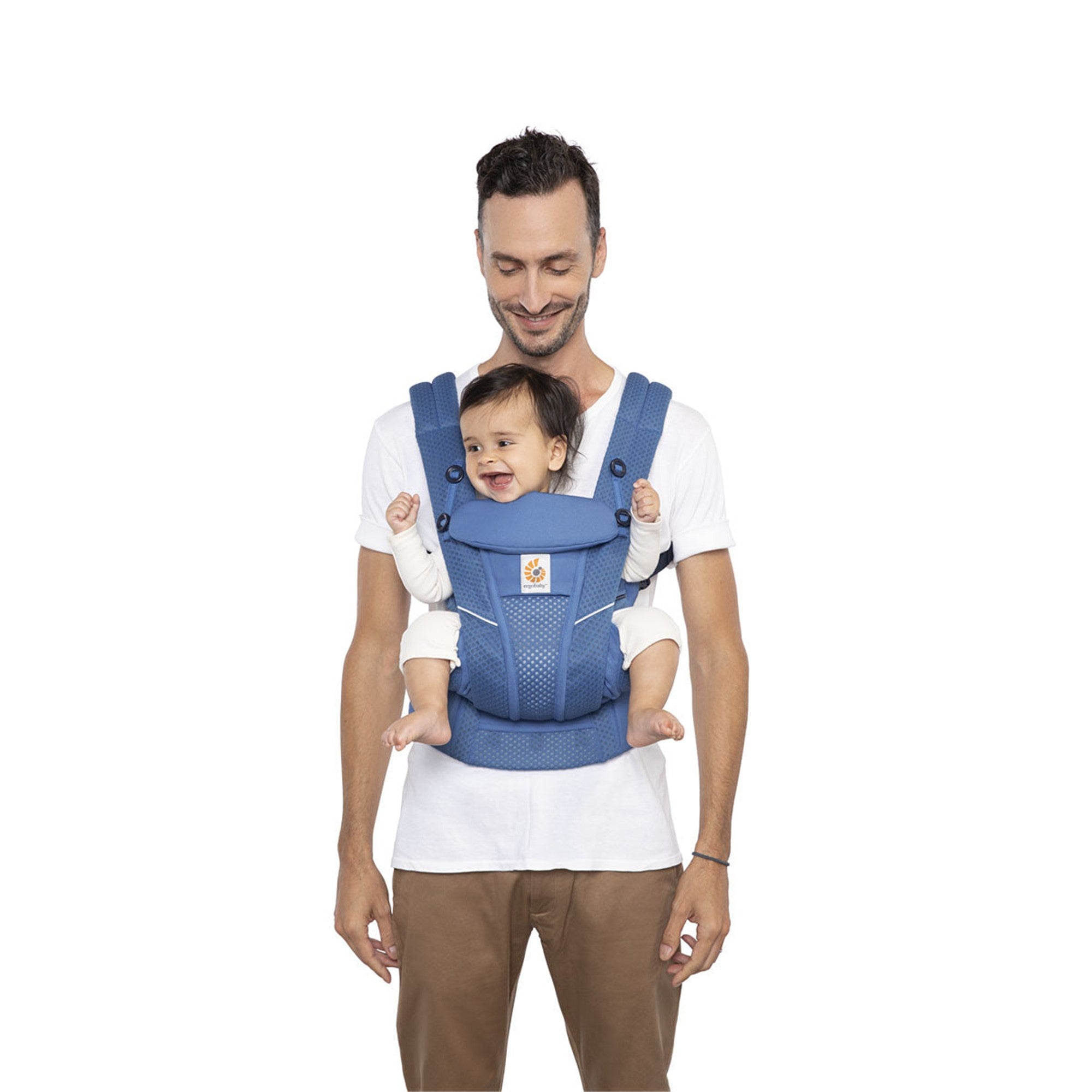 Ergobaby Omni Breeze Baby Carrier - Lightweight & Breathable Infant Carrier for Newborn to Toddler (Sapphire Blue) | Perfect for Hiking, Travel & Everyday Use