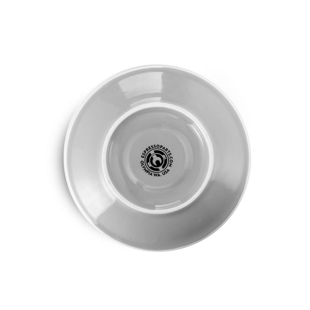 Premium Porcelain Espresso Cup & Saucer Set - 2oz (70ml) Gray - Ideal for Home Coffee Bars, Cafes & Gifting