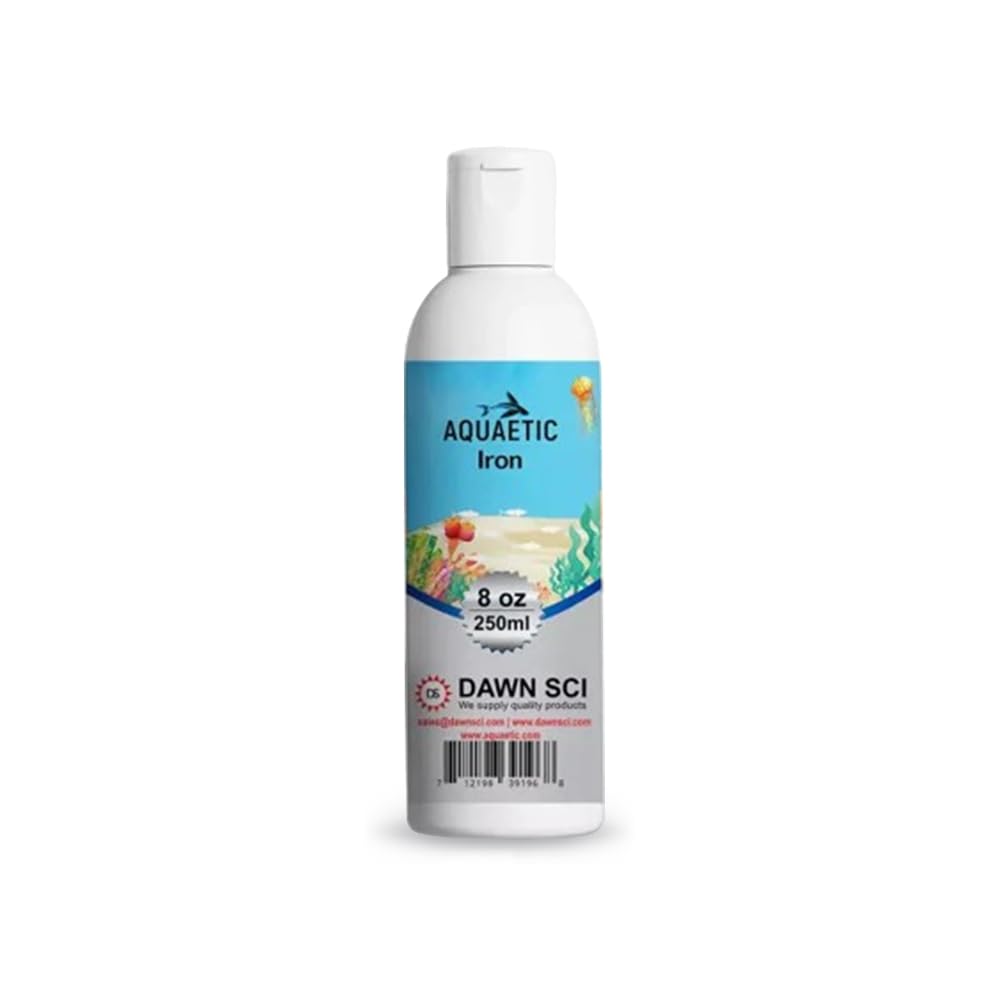Aquaetic Iron Aquarium Solution - 8 Ounce Bottle (1968 ml) for Freshwater & Planted Tanks | Essential Aquatic Plant Nutrient Supplement for Healthy Growth & Vibrant Colors | Perfect for Aquascaping & Fish Tank Maintenance
