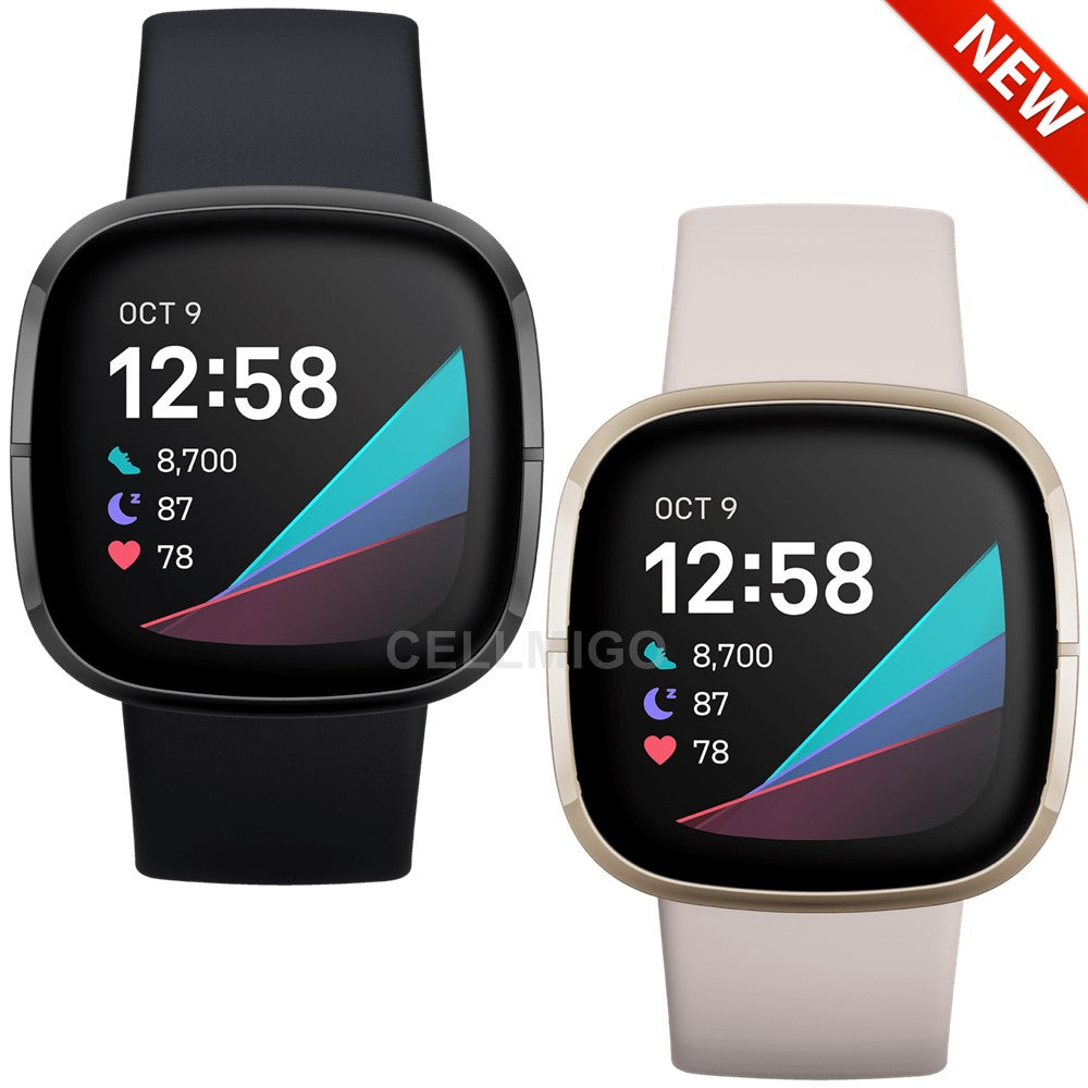 Fitbit Sense Advanced Health & Fitness Smartwatch with ECG, Stress Sensor, Heart Rate & SpO2 Monitoring - Perfect for Workouts, Sleep Tracking & Daily Activity Monitoring