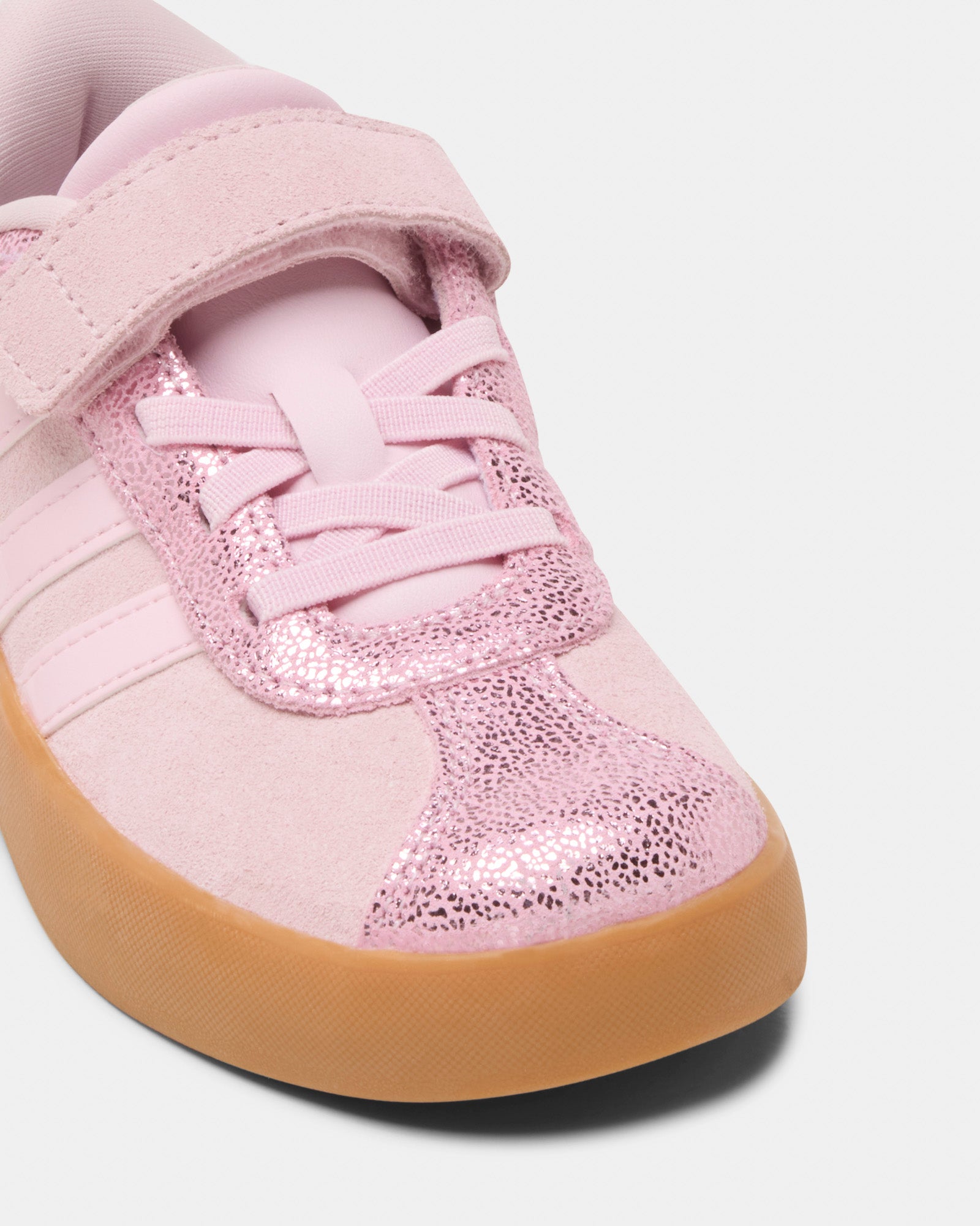 Vl Court 3.0 Self-Fastening Toddler Shoes - Clear Pink/Gum Lightweight Sneakers for Preschoolers | Perfect for Playtime, Daycare & Early Walking