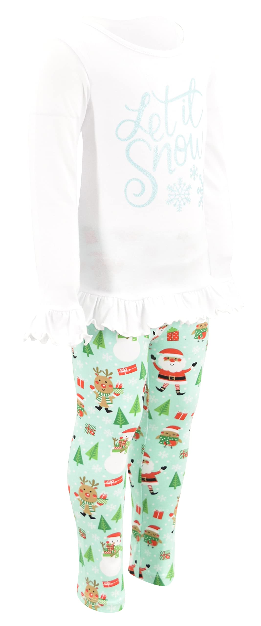 Girls 2-Piece Leggings Outfit with Ruffle Waist - Toddler Clothes Set for Playtime