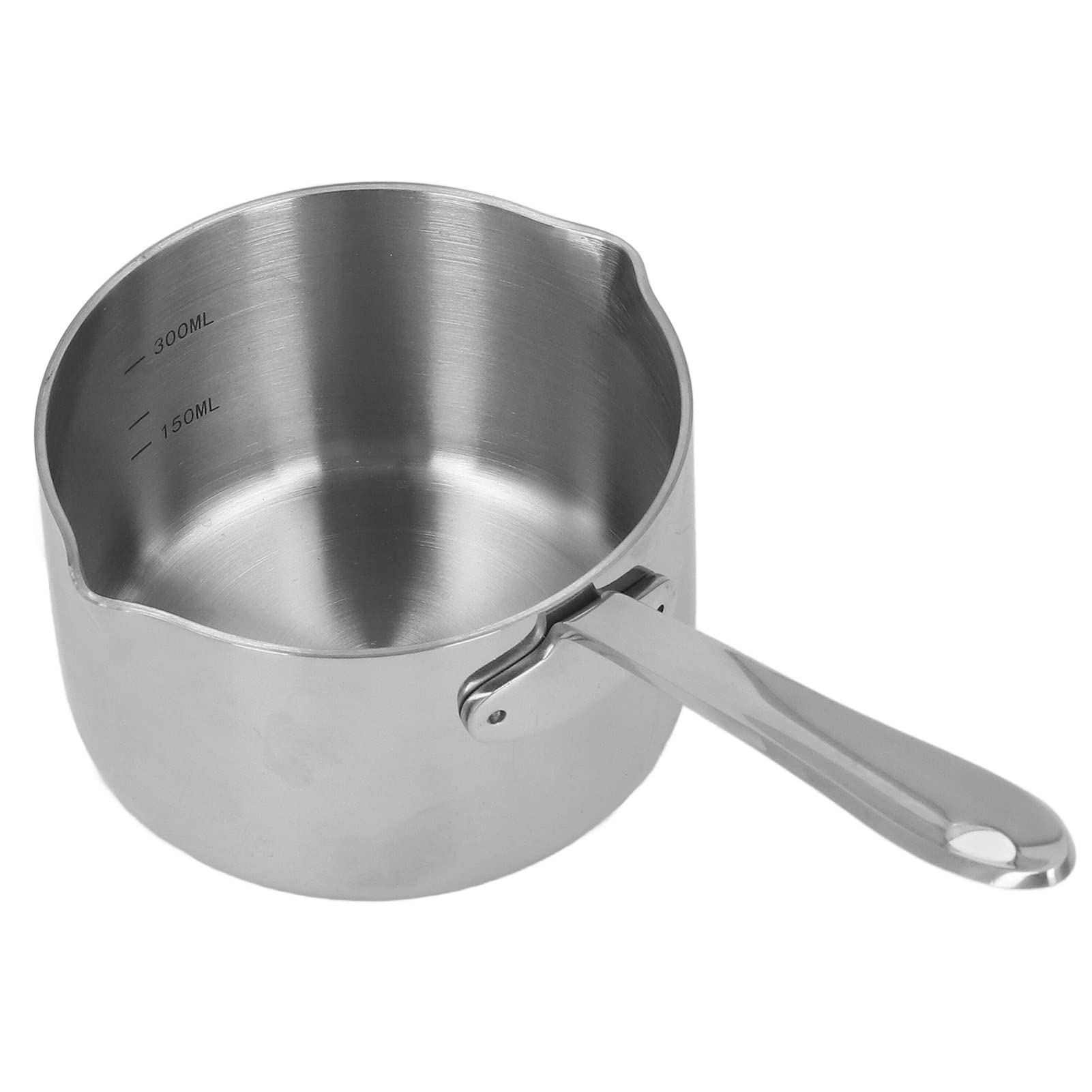 Premium Stainless Steel Butter Warmer & Measuring Pan - Dual Pour Spout Mini Butter Melter for Coffee, Milk, Sauces - Perfect for Home Baking, Coffee Shops & Gourmet Cooking