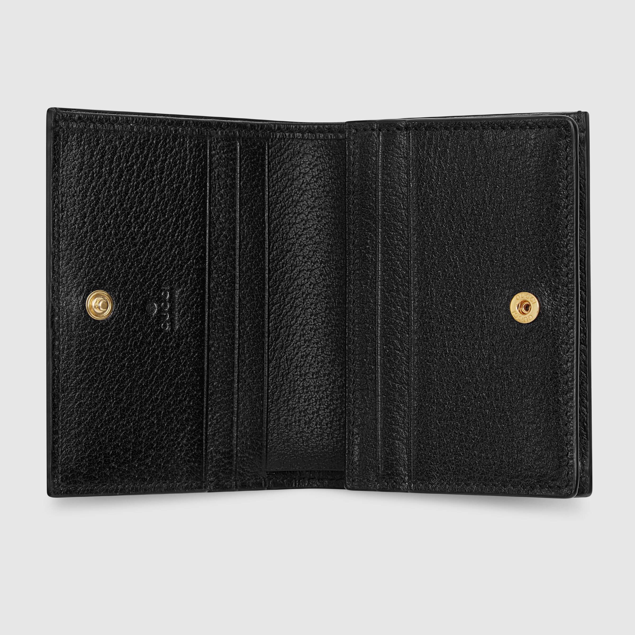 Gucci Ophidia Leather Card Holder Wallet - Slim RFID Blocking Credit Card Case for Men & Women | Perfect for Travel, Business & Everyday Use