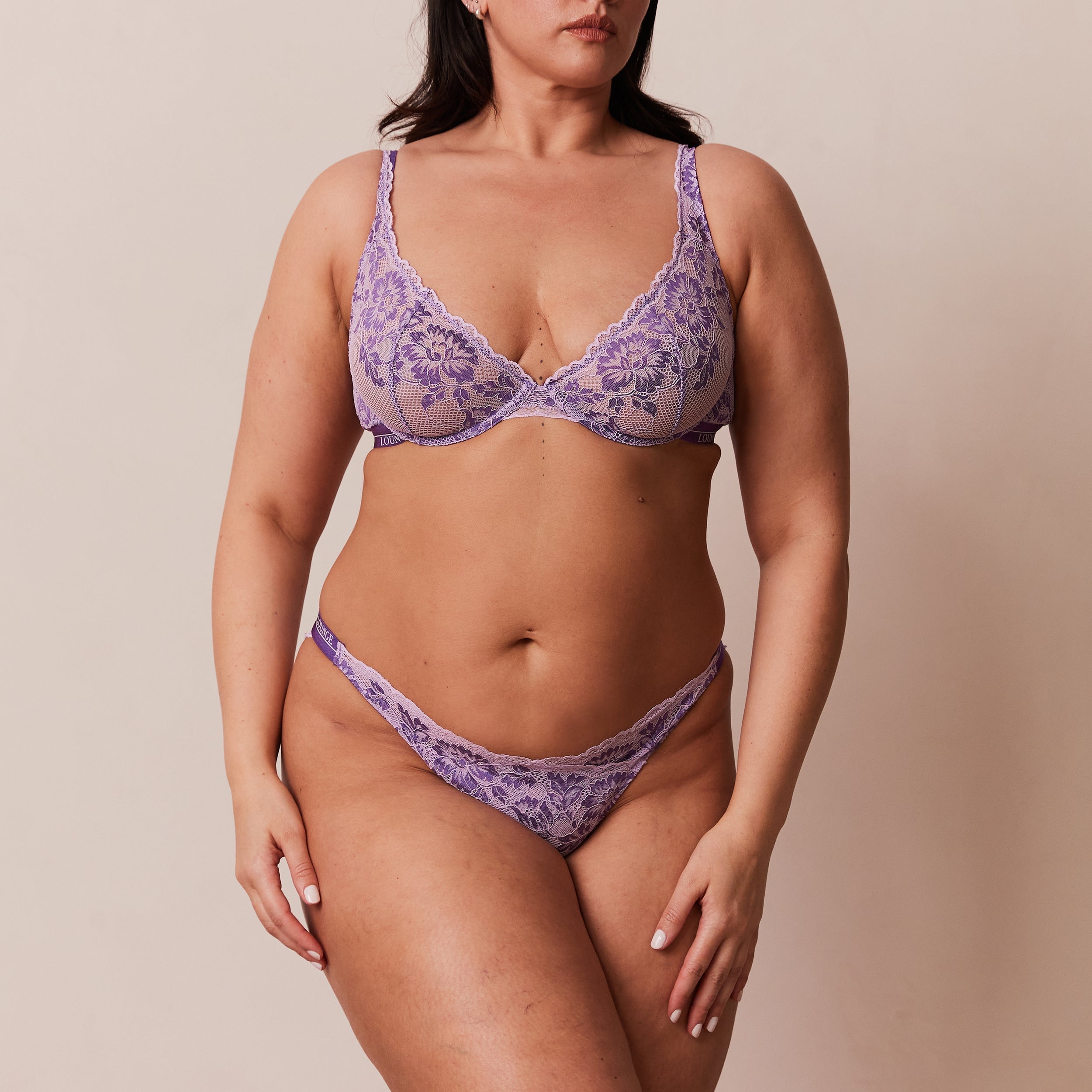 Luxury Balcony Bra Purple - Comfortable & Sexy Lingerie for Women - Perfect for Date Night, Boudoir & Everyday Wear