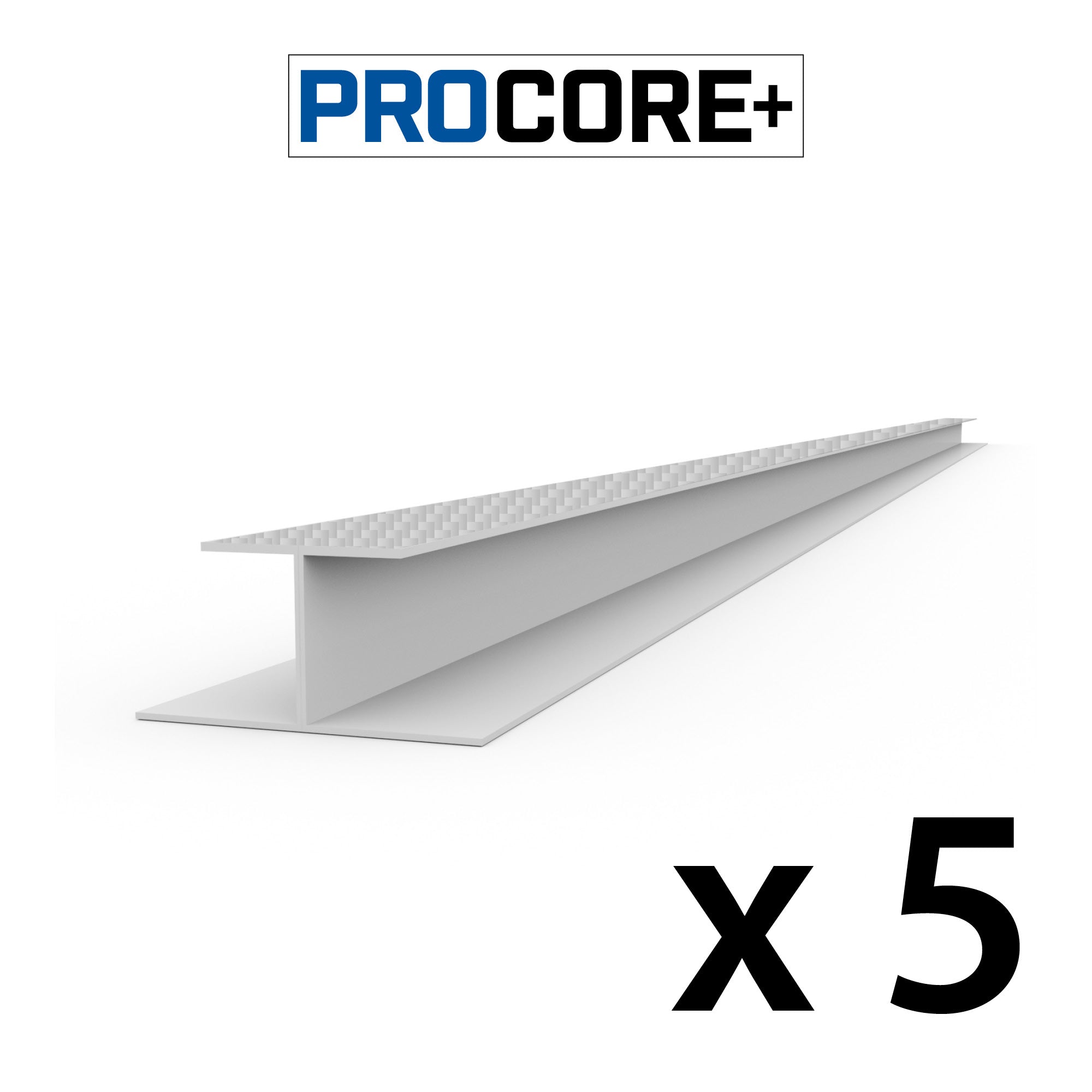 8 ft. PROCORE+ Silver Gray Carbon Fiber PVC H Trim Pack - Perfect for Car, Boat & Home Interior Edge Protection & Decoration