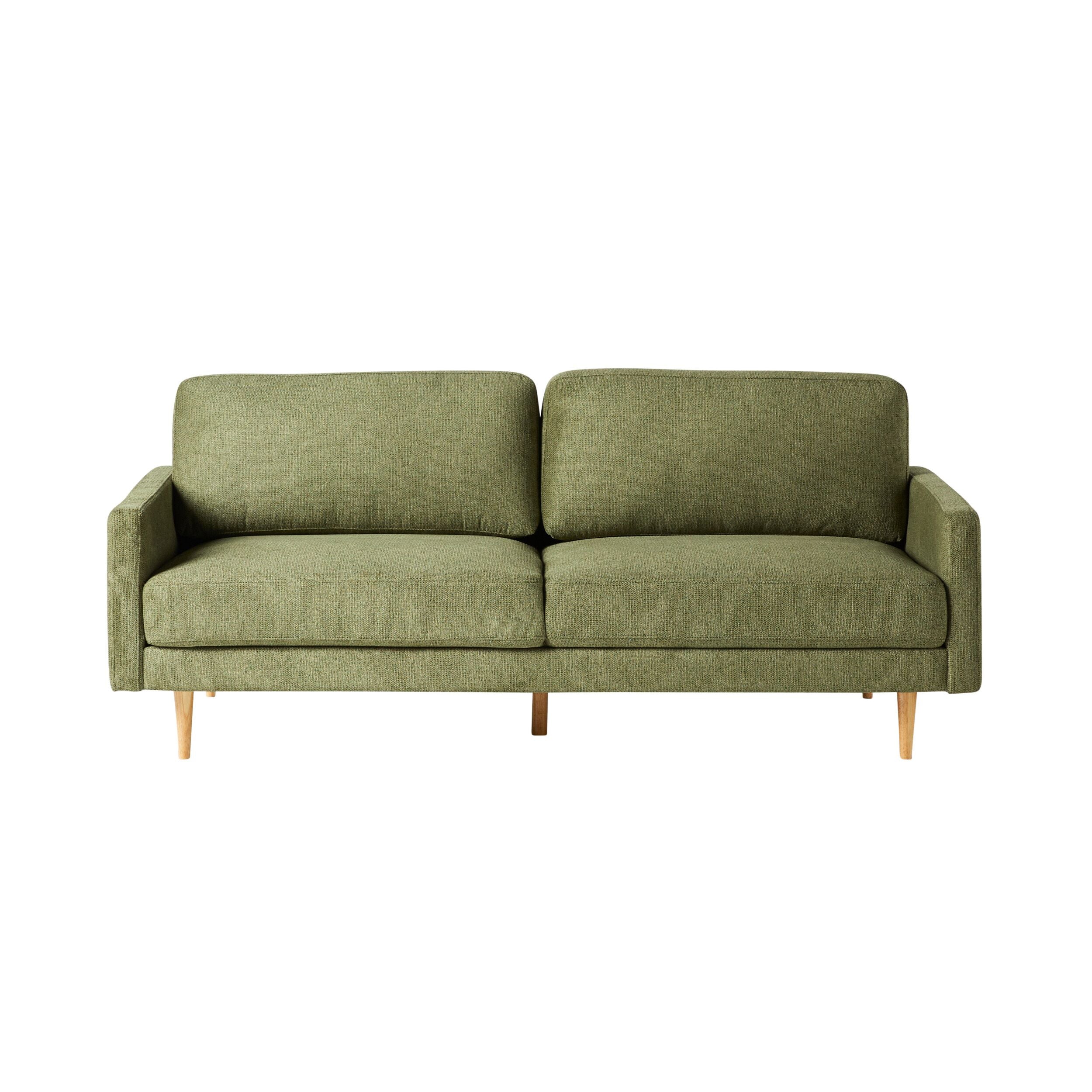 Boden 3-Seater Sofa in Sorrento Olive Green - Modern Living Room Furniture for Small Spaces & Apartments | Comfortable Couch for Relaxing, Entertaining & Family Gatherings