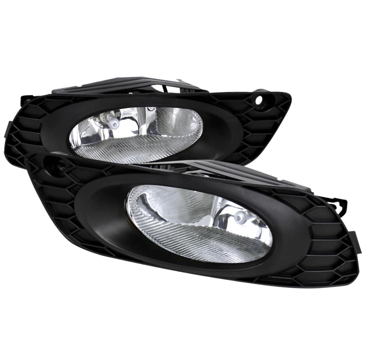 2012 Honda Civic Sedan H11 Fog Lights Kit - Chrome Housing with Clear Lens - Durable Replacement Fog Lights for Night Driving & Bad Weather Visibility