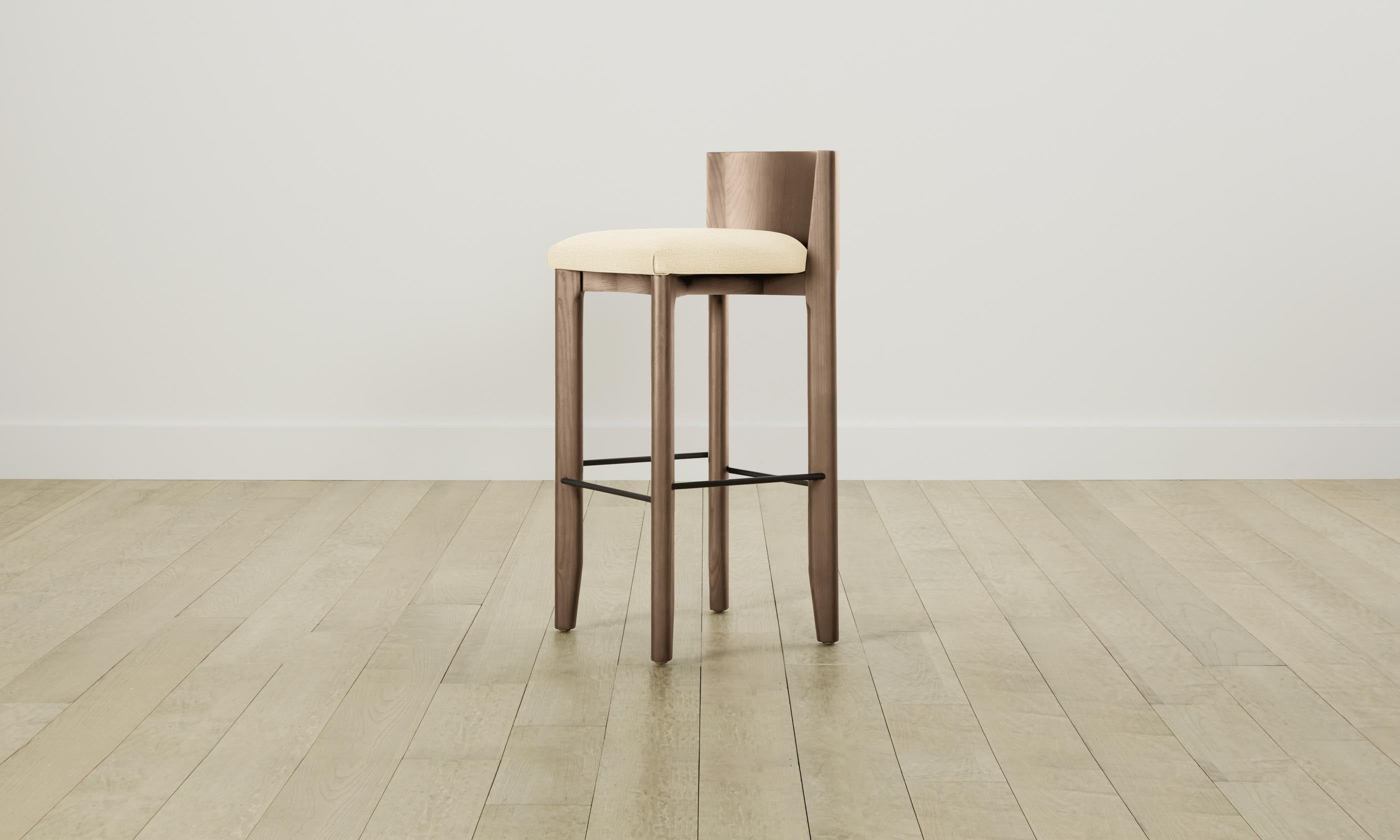 Premium Delancey Bar & Counter Stool - Performance Woven Chenille Upholstery in Desert Beige - Perfect for Kitchen Islands, Breakfast Bars & Modern Home Decor