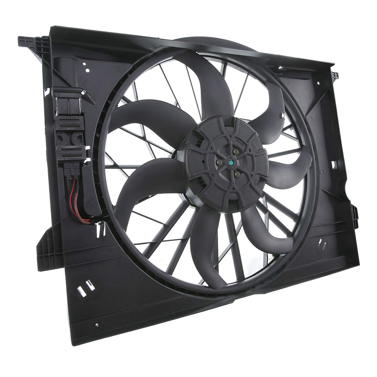 Premium Engine Radiator Cooling Fan Assembly Compatible with Mercedes-Benz W219 CLS350/CLS55 AMG/CLS550, W211 E320/E350/E500/E55 AMG/E550 - Replaces OEM# 211500169380, 0015004493 - Perfect for Engine Cooling & Overheating Prevention in Hot Weather & Heavy Traffic