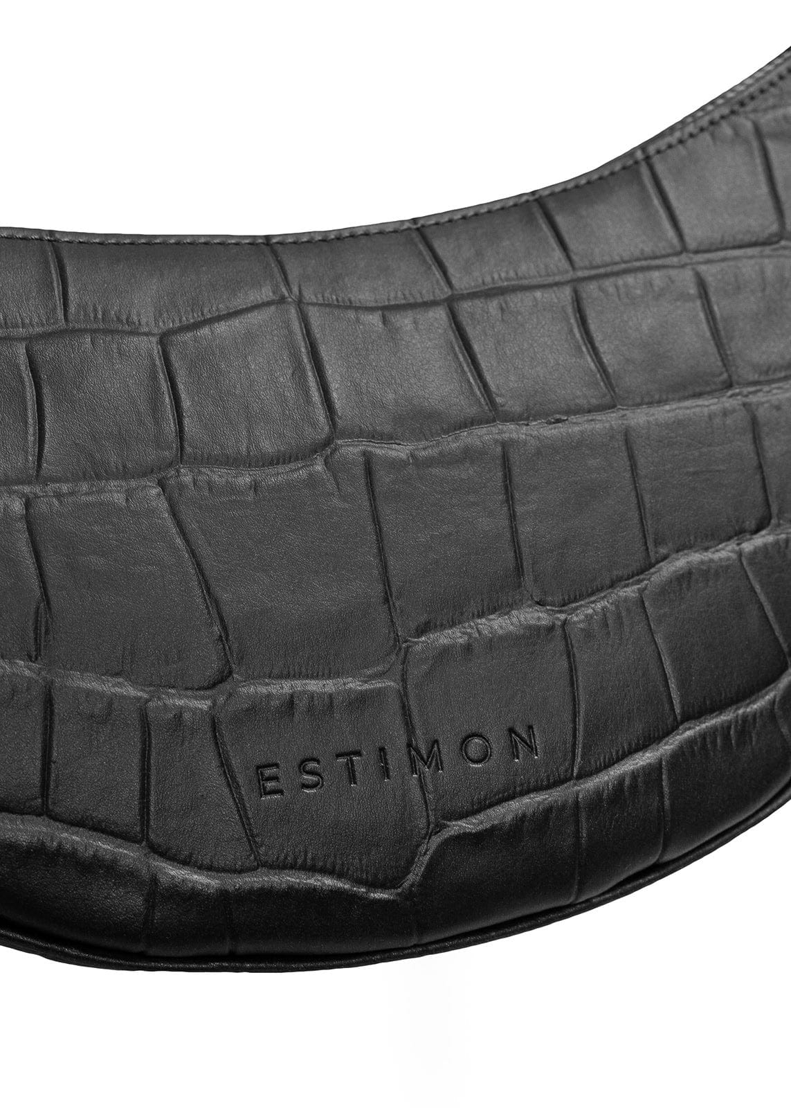 Mini Hobo Vegan Leather Bag - Black Crocodile Embossed Crossbody Purse for Women | Perfect for Work, Travel & Everyday Use