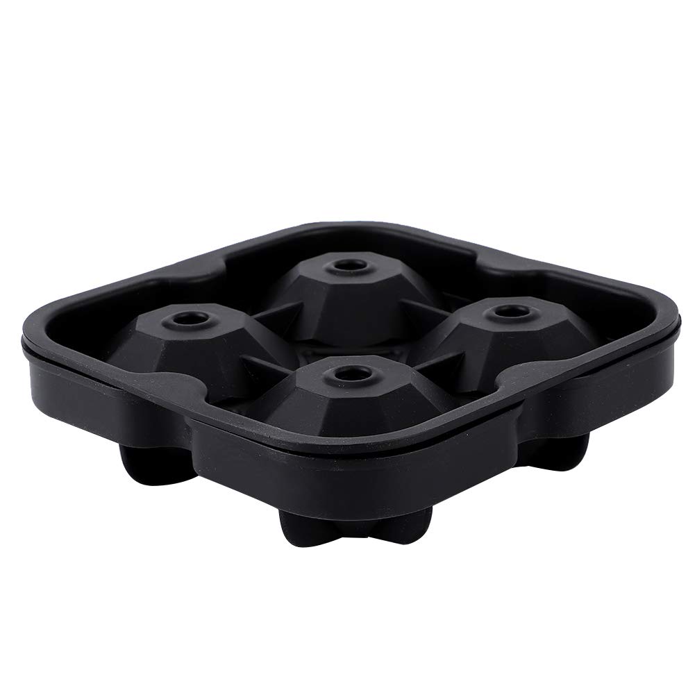 Premium LZKW Ice Ball Maker Mold - 4 Pack Reusable Silicone Ice Cube Trays for Cocktails, Whiskey, Milkshakes & Fruit Infused Water - Perfect for Home Bars, Parties & Summer Drinks