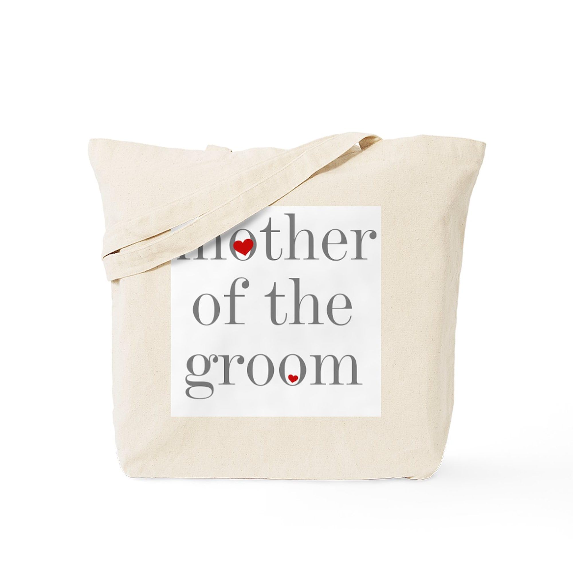 Eco-Friendly Natural Canvas Tote Bag - Mother of Groom Grey Text Reusable Shopping Bag | Perfect for Weddings, Groceries & Beach Outings