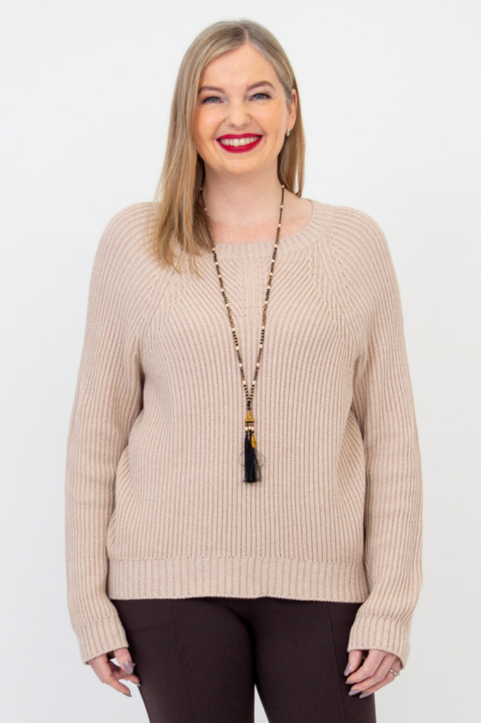 Davis Sweater for Women - 100% Natural Cotton Knitwear - Cozy & Soft Pullover for Fall & Winter - Perfect for Casual Outfits, Office Wear & Weekend Relaxation