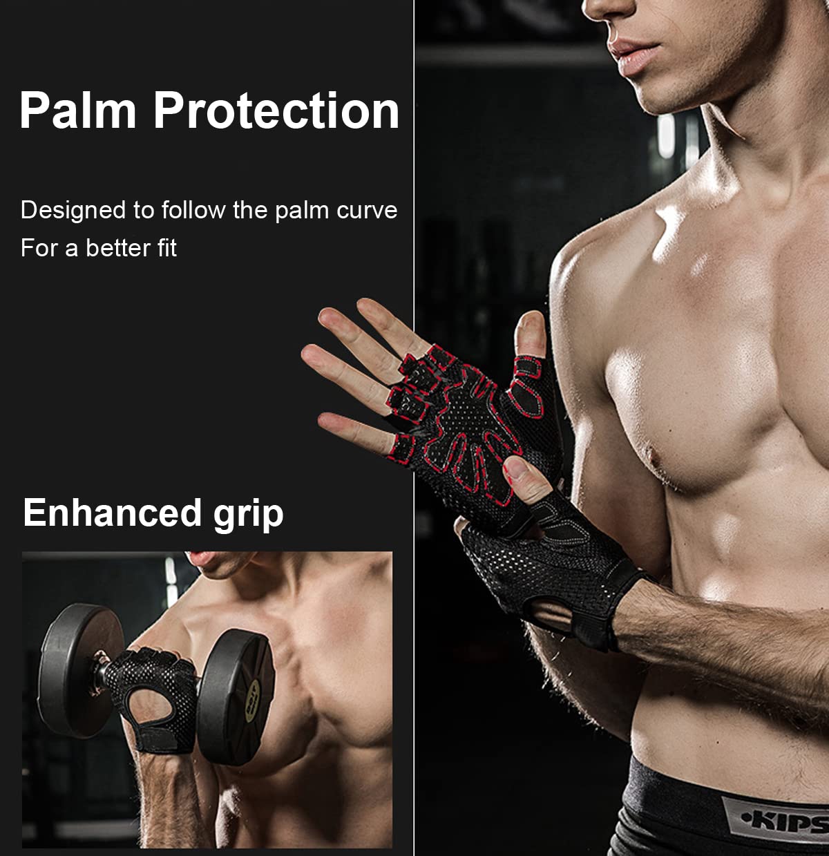 Best Workout Gloves for Women & Men - Gym & Weight Lifting Gloves with Grip Support - Perfect for CrossFit, Powerlifting & Fitness Training