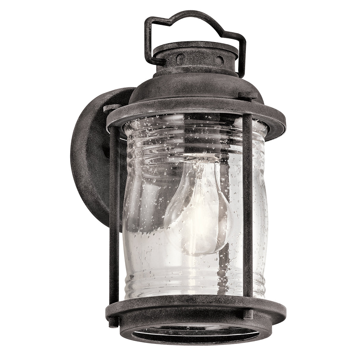 Ashland Bay Small/Medium/Large Wall Lantern - Weathered Zinc/Burnished Bronze Finish Outdoor Lighting for Patio, Garden & Porch Decor