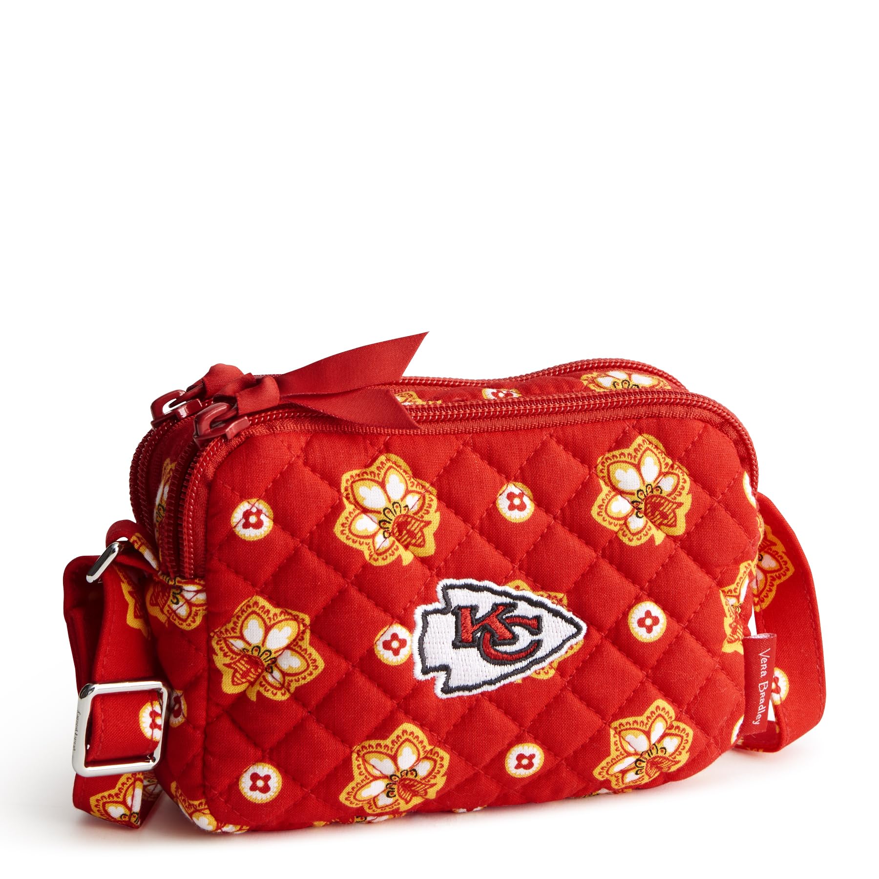 Vera Bradley Women's Cotton NFL Small Crossbody Bag - Lightweight & Durable (Multiple Team Options) - Perfect for Game Day, Travel & Everyday Use
