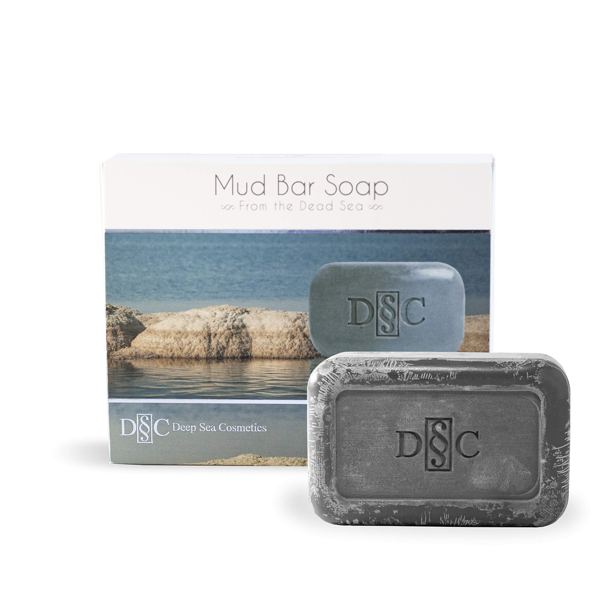 Deep Sea Cosmetics Dead Sea Mud Soap - Natural Nourishing Facial & Body Cleanser with Dead Sea Minerals for Acne, Blackheads & Dry Skin (4 Pack) - Perfect for Spa, Travel & Daily Skincare Routine