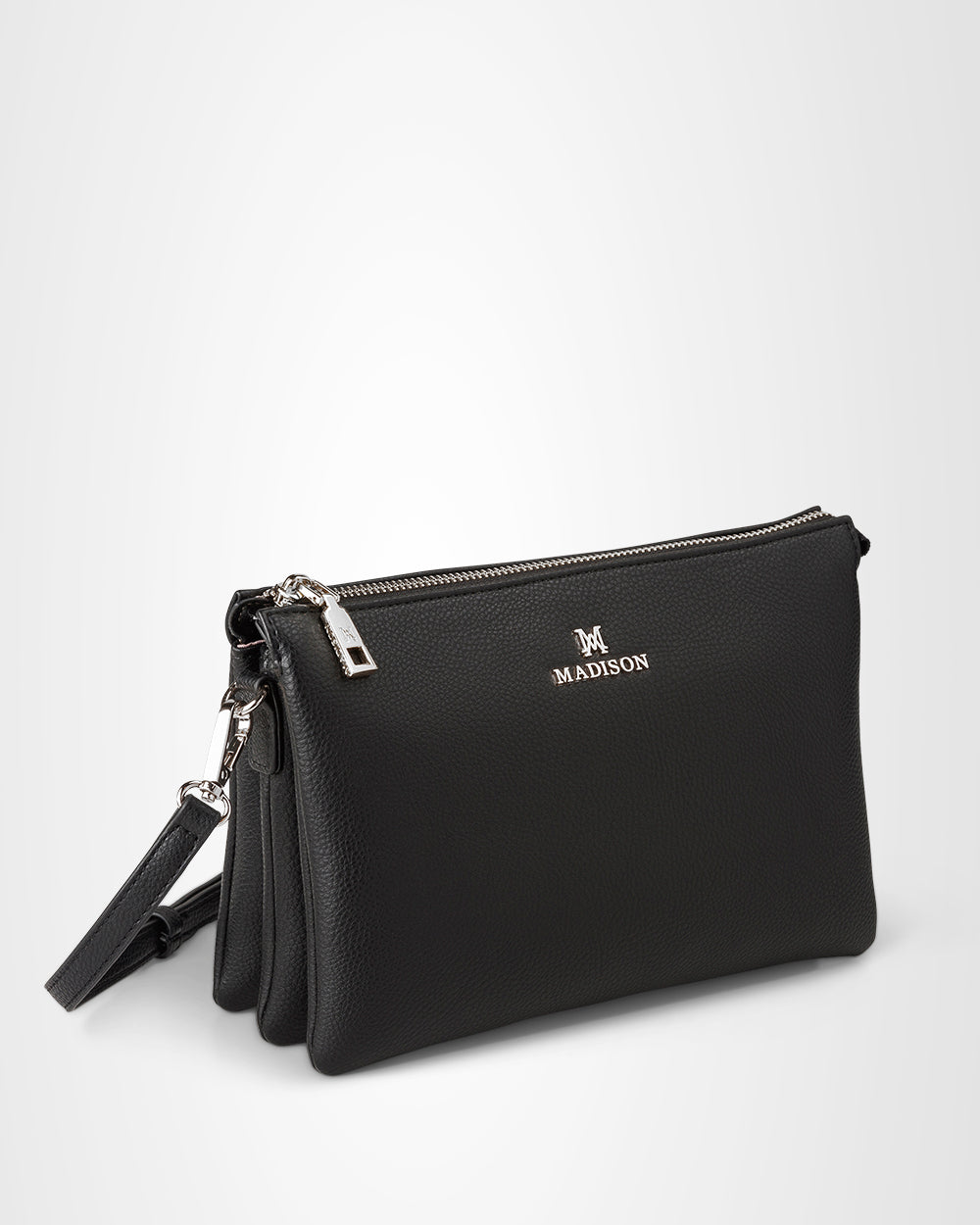 Avery 3 Compartment Crossbody Bag with Adjustable Monogram Strap - Stylish Hands-Free Purse for Women, Travel, Shopping & Everyday Use