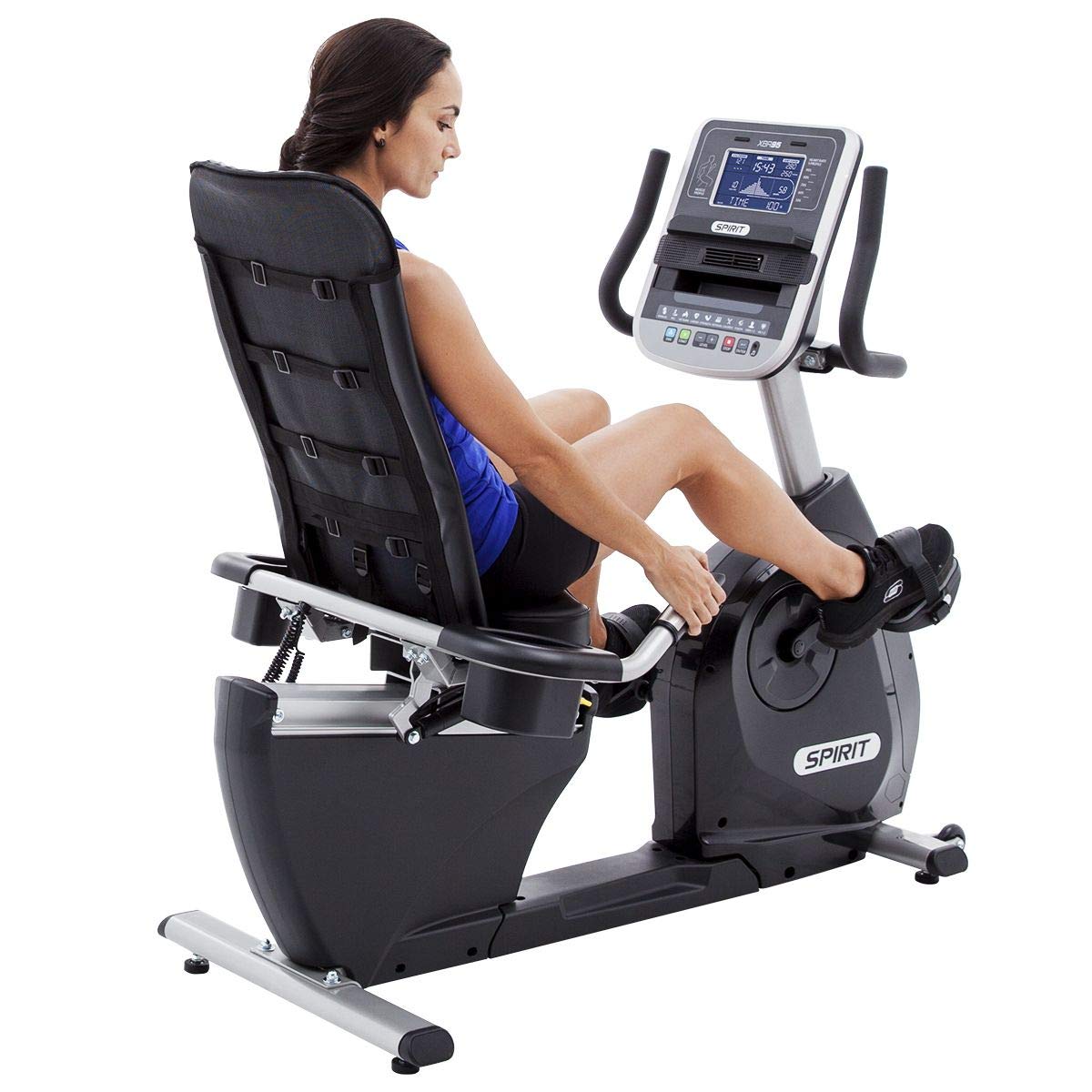 Spirit Fitness XBR95 Recumbent Exercise Bike for Home Gym - Low-Impact Cardio Workout for Seniors & Rehabilitation