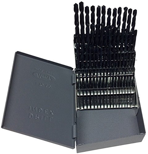 Drill America 80-Piece High-Speed Steel Drill Bit Set (#1-#80 Wire Sizes) with Black Oxide Finish - DWDN Series for Metal, Wood & Plastic Drilling | Perfect for DIY Projects, Home Repairs & Professional Use