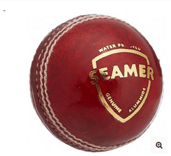 Premium SG Seamer Cricket Ball (Red) - Professional Grade Leather Cricket Ball for Matches & Practice - Perfect for Outdoor Sports, Training, and Competitive Play
