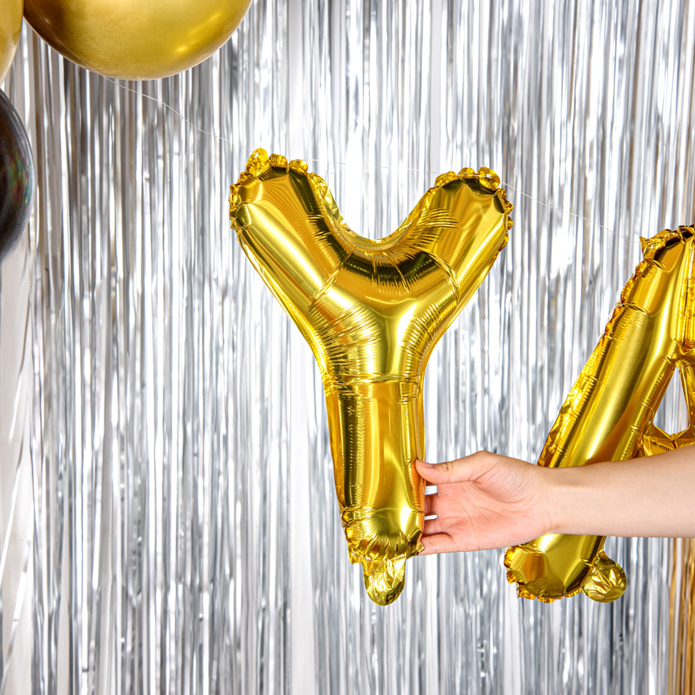 Balloonify Gold Mylar Letter Y Balloon - 16 Inch Large Foil Alphabet Balloon for Birthday Party Decorations, Baby Showers & Graduation Celebrations