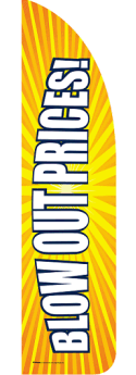Feather Flag Banner for Sidewalk - Durable Outdoor Advertising Flag with Stand (Flag Only) - Perfect for Grand Openings, Sales Events & Business Promotions