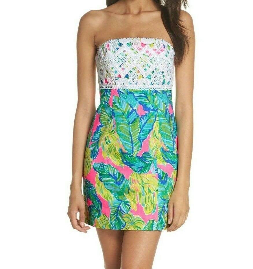 Lilly Pulitzer Brynn Pink Sunset Local Flavor Dress for Women, Size 2 - Perfect for Summer Parties, Beach Vacations & Casual Outings