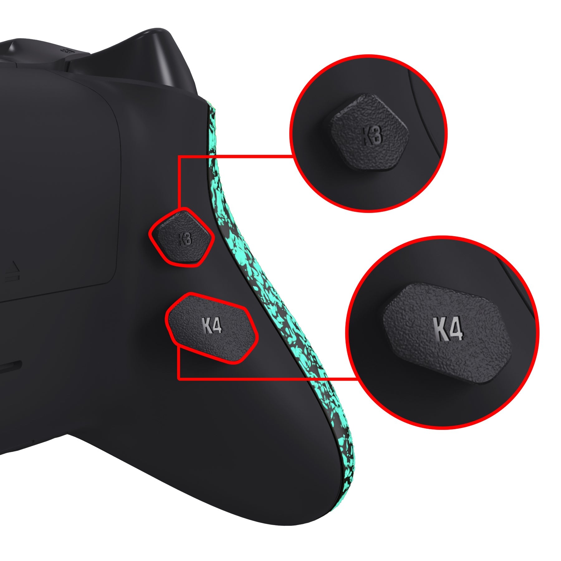 eXtremeRate Hope Remap Kit for Xbox Series X & S Controller - Textured Light Green Back Buttons | Customizable Gaming Accessory for FPS, Racing & Competitive Play