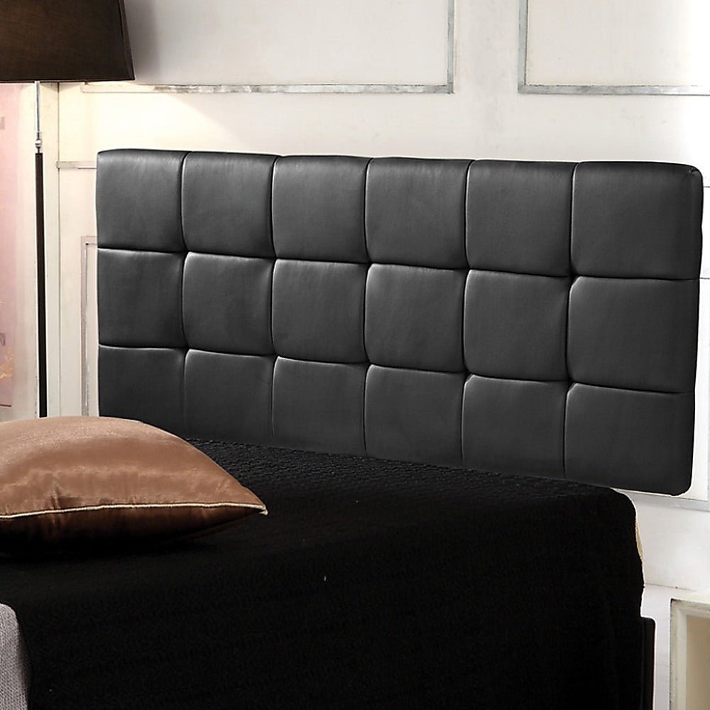 Double Size Deluxe Headboard Bedhead in Black - Elegant Bedroom Upgrade for Modern Homes & Guest Rooms