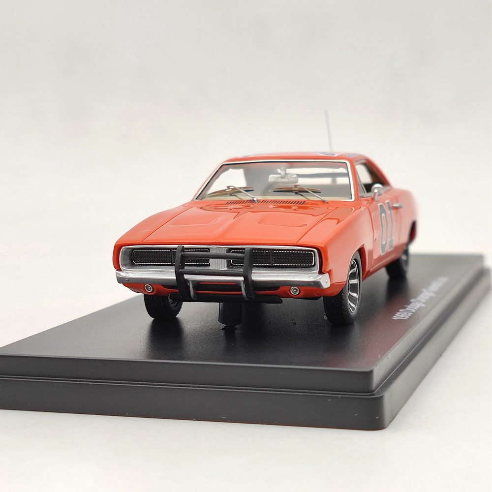 1:43 Scale Dodge Charger General Lee 1969 Red Diecast Model Car - AWRSS1151 Resin Collectible Toy for Adults & Kids | Classic Muscle Car Replica for Display, Gifts & Racing Enthusiasts (Ships from USA)