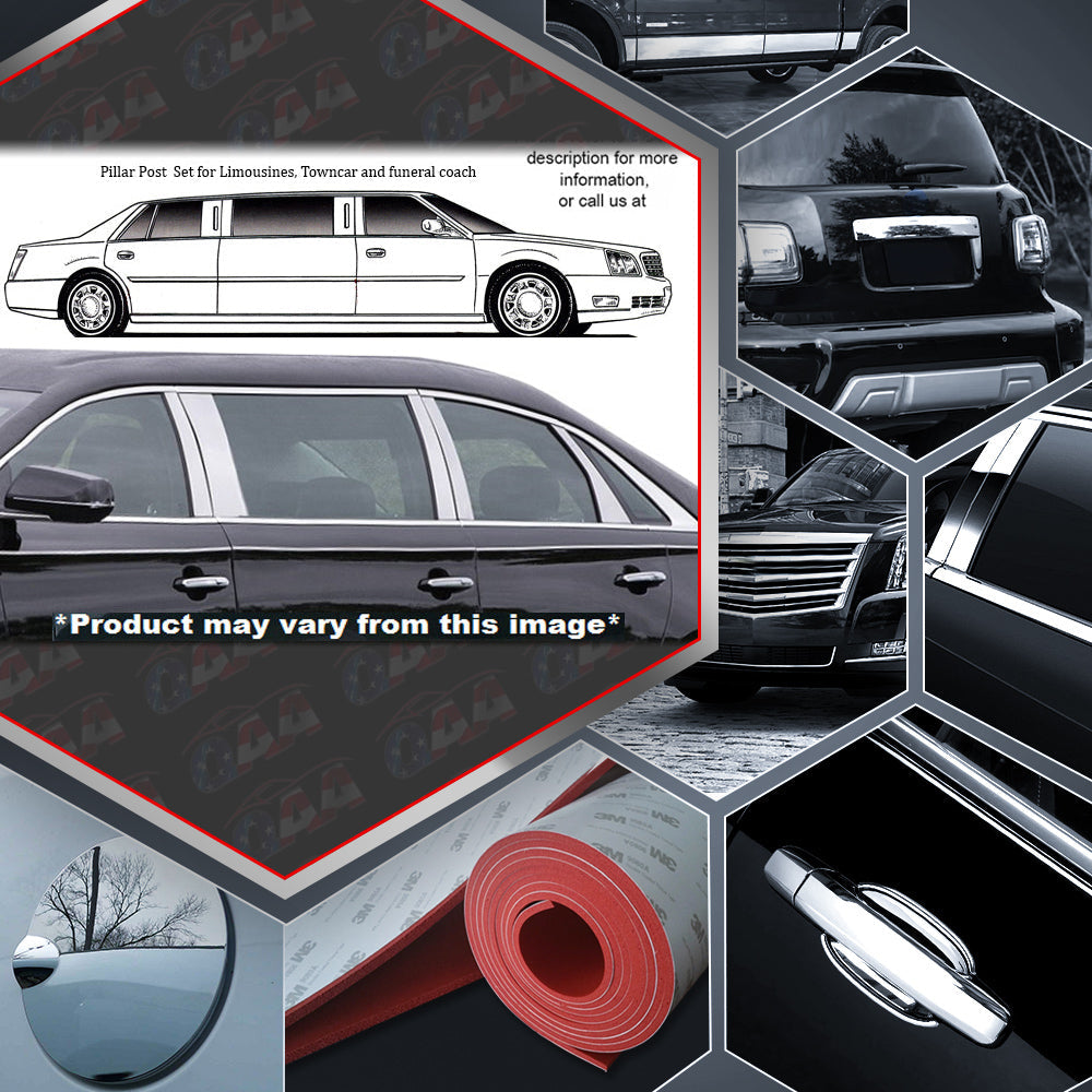 10pcs Stainless Steel Pillar Post Trim for 2013-2019 Cadillac XTS - Chrome Door Edge Guards for Enhanced Style & Protection | Perfect for Car Detailing & Auto Accessories Upgrade